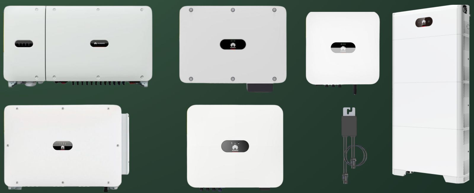 Inversores, otimizador e bateria da linha Huawei