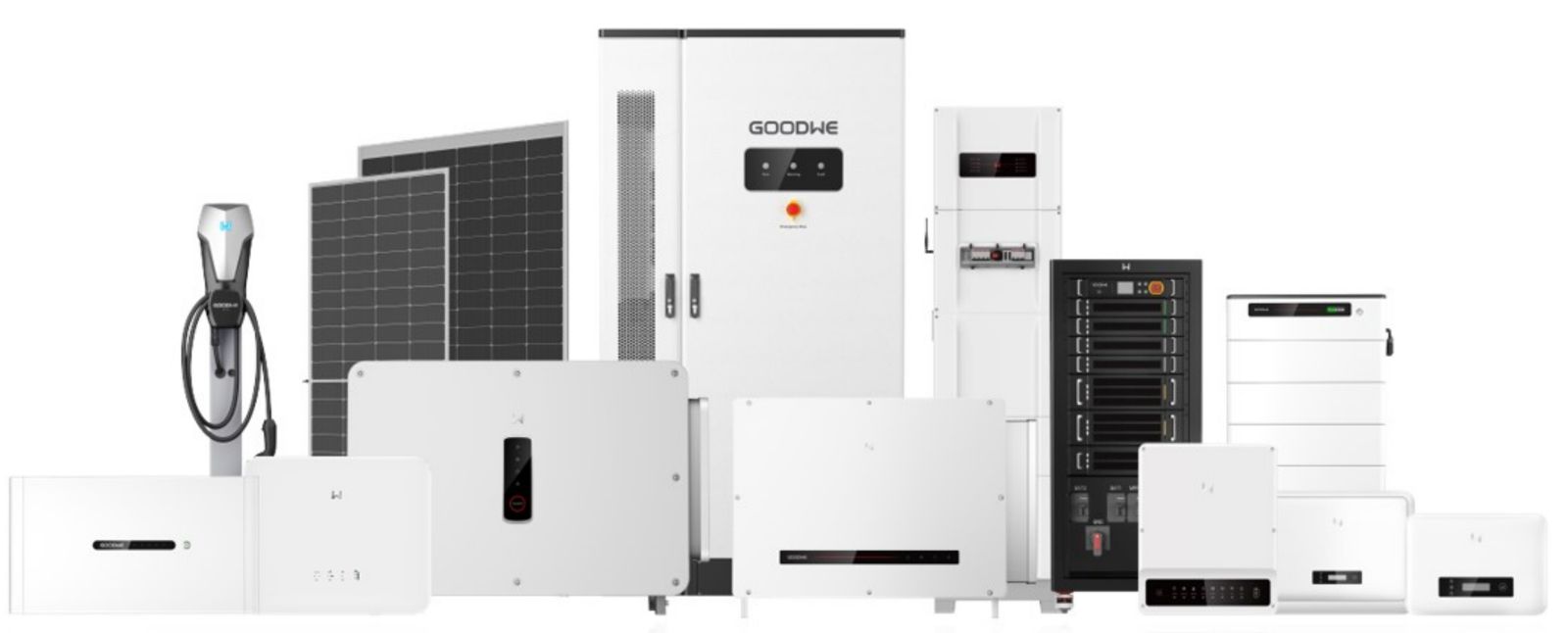 Inversores, baterias e equipamentos da linha GoodWe